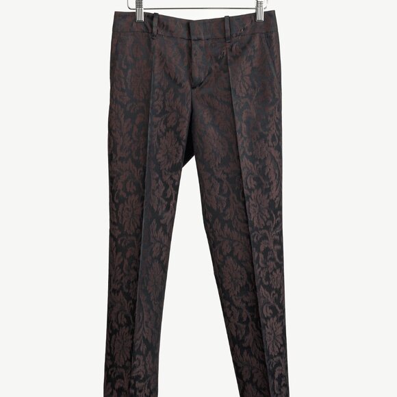 Gucci AW/12 Burgundy Floral-Jacquard Holiday Pants - Picture 2 of 14